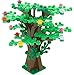 LEGO Custom Creative Tree Kit 2 (Brown with 16 Green and Bright Green Leaves and 18 Flowers)