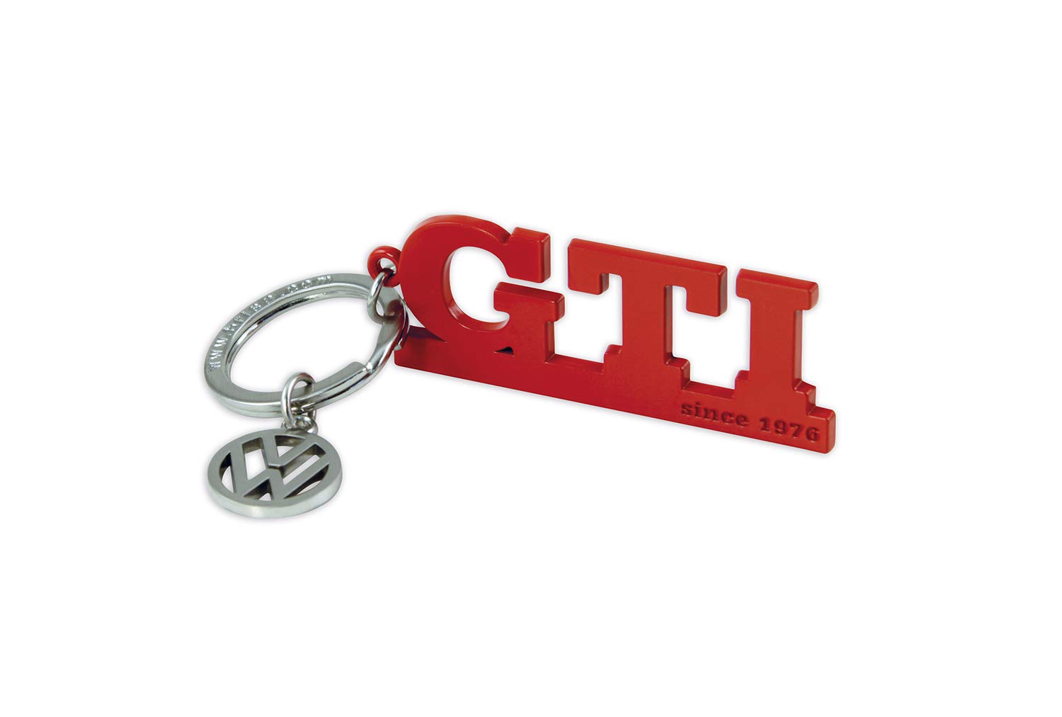 BRISA VW Collection - Volkswagen Metal Keychain Keyring Keychain Accessory Keyholder in GTI Design (Lettering Red)