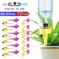 getbear Self Watering Spikes, Adjustable Plant Watering, Automatic Drip Irrigation Plant Waterer with Slow Release Control Valve Switch, Self Irrigation Watering Drip Devices Suitable for All Bottle