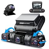 PRUVEEO Dash Cam 4 Channel Front and Rear Inside