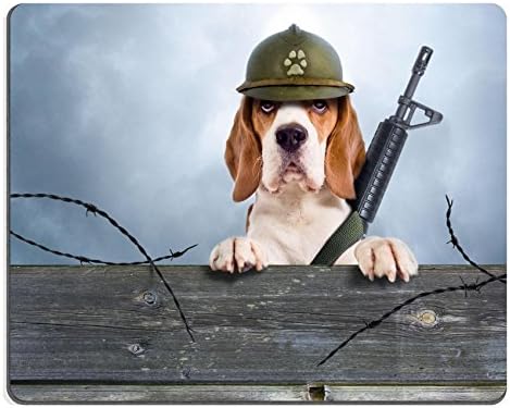 Qzone Mousepads The sentry dog in a helmet very attentively observes IMAGE 22392689 Customized Art Desktop Laptop Gaming mouse Pad