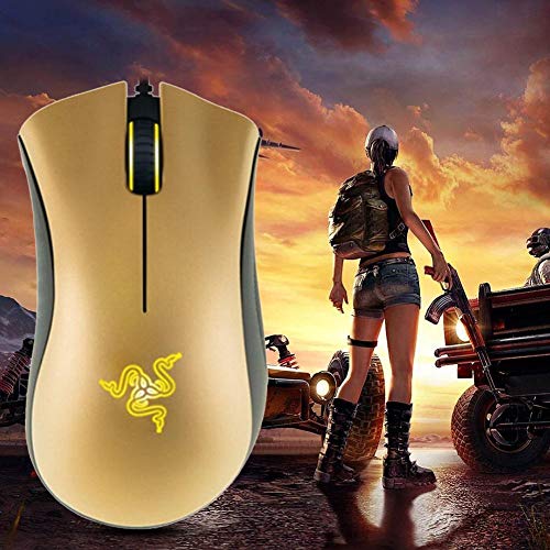 Alloet Wired Gaming Mouse,Razer DeathAdder Wired Gaming Mice 3500 DPI Optical PC Computer Mouse Gold - Thumbnail 3
