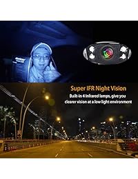 Dash Cam Sony Sensor Delantero y trasero Lente doble Cámara del coche Tablero del tablero gran angular de 140 ° Grabador de conducción con visión nocturna por infrarrojos, monitor de estacionamiento, sensor G, grabación de bucle, cámara trasera (VGA). NO