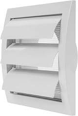 Repa Market White Exhaust Hood 4in with Pest Guard Screen Flange Air Vent Cap