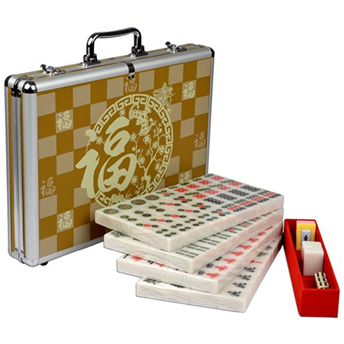 Professional Chinese Mahjong w/ Aluminum Case and Large Tiles