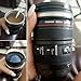 Chasing Y Camera Lens Coffee Mug,Vacuum Insulated Lens Coffee Mug with Spoon,Stainless Steel Travel Tumbler Cup,Photographer Camera Mug Coffee Thermos for Men, Women