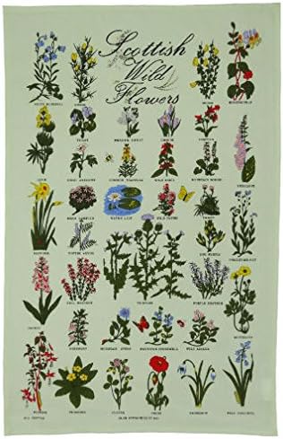 Glen Appin 100% Cotton Scottish Dish/Tea Towel - Scottish Wild Flowers