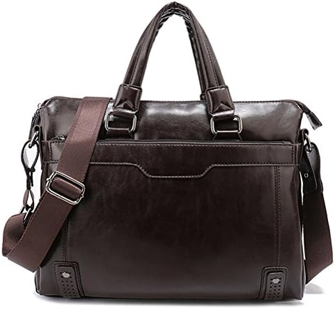 Elegance Business Men Briefcase Bag, PU Leather 14 Inch Laptop Men Bag, Casual Man Shoulder Bags Maleta