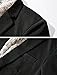 DAVID.ANN Men's Slim Fit Suits Casual One Button Flap Pockets Solid Blazer Jacket,Black,Medium