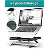 Laptop-Stand-Holder-Built-in-Foldable-LegsPhone-Holder9-Adjustable-Height-Laptop-RiserKlearlook-Portable-Air-Ventilation-Ergonomic-Notebook-Support-Tray-Keybord-Desk-Storage-for-LaptopTablet-Black Laptop Stand Holder Built-in Foldable Legs&Phone Holder,9-Adjustable Height Laptop Riser,Klearlook Portable Air…