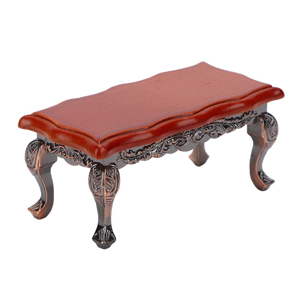 Photo 1 of 1:12 Miniature Doll Furniture,Miniature Simulated Coffee Table with Relief Mini Model Toy Dollhouse Accessories for Doll House Toy Home Decoration Scene Shooting(Table)