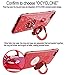OCYCLONE Cute Glitter Case with Ring Compatible with iPhone 8 Plus 7 Plus for Women Girl, Red
