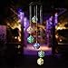 AceList Color-Changing Solar Powered Disco Mirror Ball Wind Chime Wind Moblie LED Light, Gzero Spiral Spinner Windchime Portable Outdoor Chime for Patio, Deck, Yard, Garden, Home,
