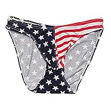 Men's Briefs USA American Flag Underwear Bikini Swimsuit Beach Sport (L, American Flag)