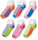 Jefferies Socks Baby-Girls Sporty Quarter Sock with Non-Skid 6 Pair Pack, Multi, Infant