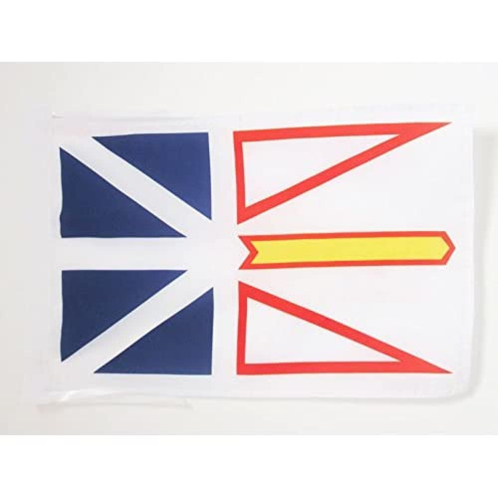 AZ FLAG Newfoundland and Labrador Flag 18'' x 12'' cords - Canada - Canadian region of Newfoundland and Labrador SMALL flags 30 x 45cm - Banner 18x12 in