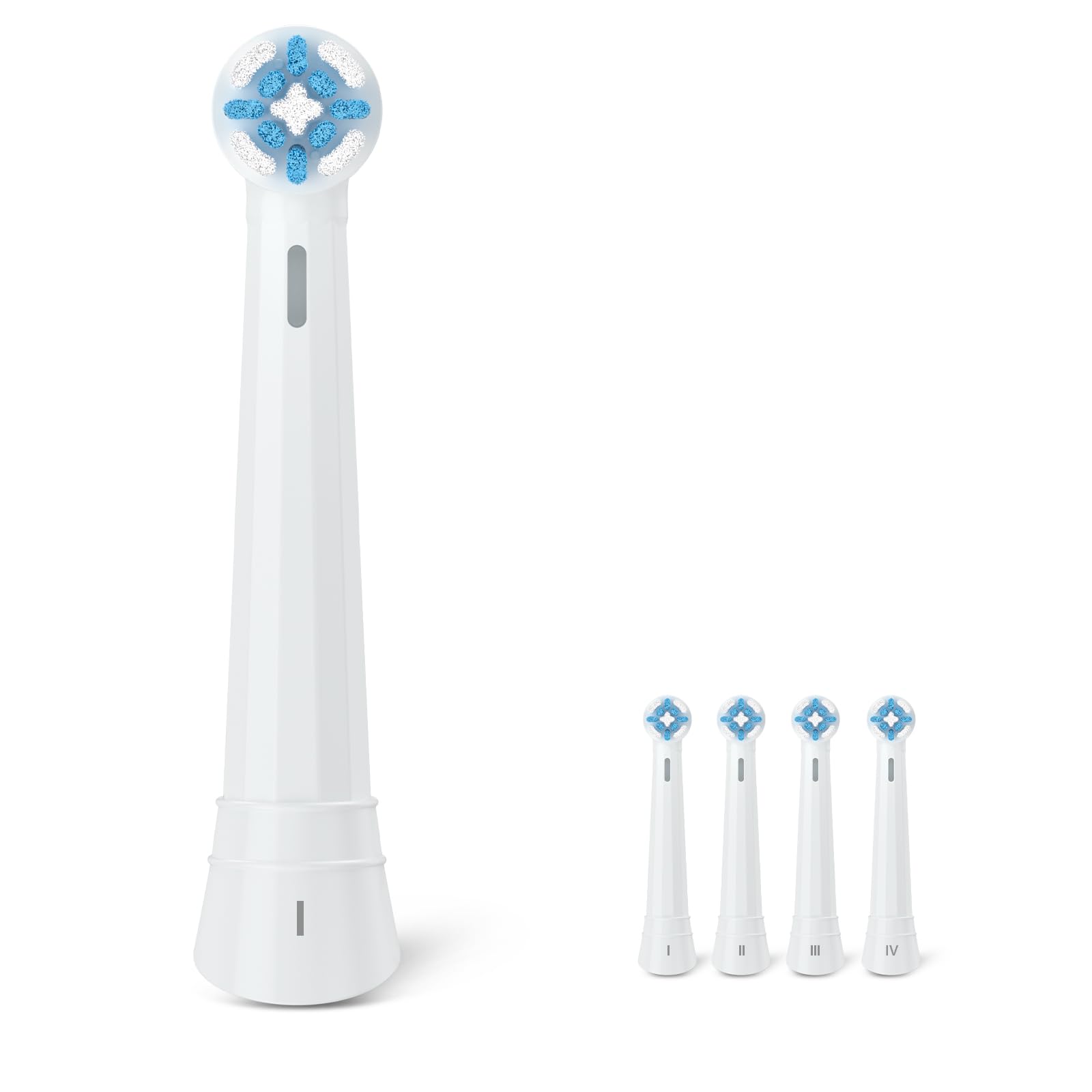 Photo 1 of New Updated Version, Toothbrush Replacement Heads Compatible with Braun Oral-B iO 3/4/5/6/7/8/9/10 Series Electric Tooth-Brush (White, 4 PCS)
