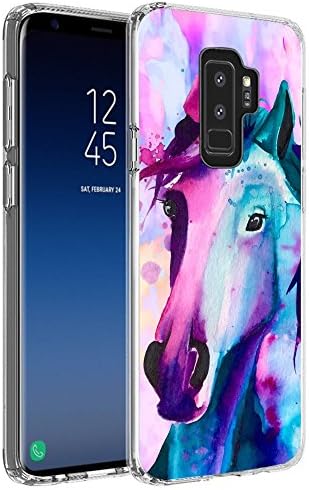Case for Samsung Galaxy S9 Plus Horse Printed，ChyFS Phone Case，TPU protective Clear Case