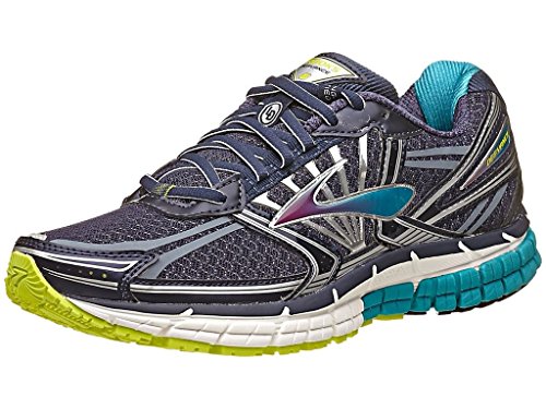 Brooks Women's Defyance 8 Peacoat/Caribbean/LimePunch 6 B