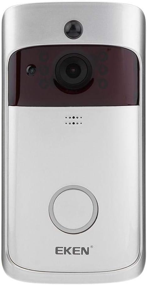 Video Doorbell, EKEN WiFi Wireles Network Video Doorbell 720p HD Security Smart Doorbell Camera Real-Time Video 2-Way Door Phone Intercom Audio PIR Motion Detection & App Control for iOS Android