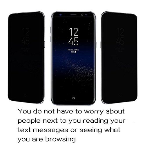 MChoice for Samsung Galaxy S8 Plus Privacy Full Screen Protector Anti-Spy Tempered Glass Black