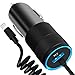 iPhone Car Charger, 4.8A Rapid USB Car Charger + Coiled Lightning Cable Compatible iPhone X/8/8 Plus/7/6s/6s Plus 5S 5 5C SE, iPad More