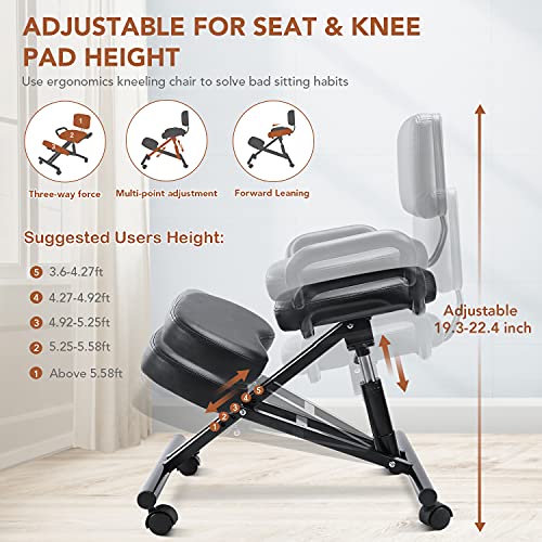 Ergonomic Kneeling Chair Office Home Chair with Adjustable Height for