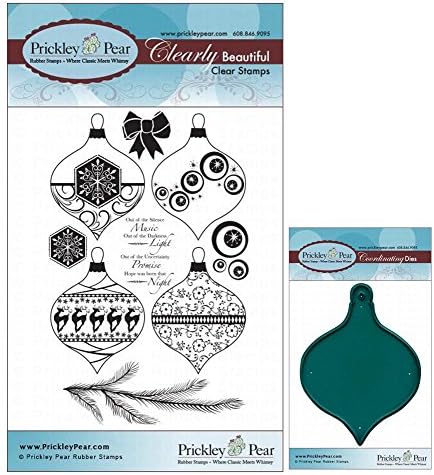 Prickley Pear Ornament Clear Stamp and Die Set - CLR010 PPRS-D010 - Bundle 2 Items