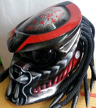 Custom Predator Motorcycle Dot Approved Helmet