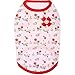 Blueberry Pet Pack of 2 Soft & Comfy Spring Hope Floral Cotton Blend Dog T Shirts Tank Top, Back Length 14