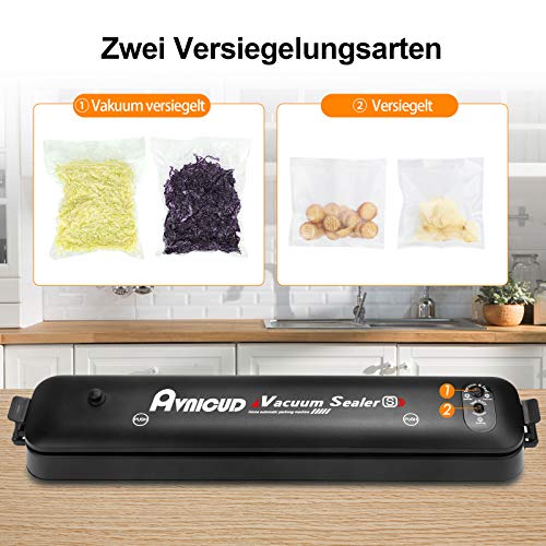 Vakuumiergerät, Vakuumierer für trockene und feuchte Lebensmittel Super Saugleistung Vacuum Sealer Leichtes… – Bild 5