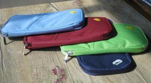 Modern Multi-purpose Clutch Purse Bag Document Bag Passport Wallet Multicolor Travel Bag (Brown)