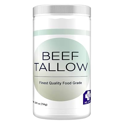 MD. Life Beef Tallow Lard for Cooking - Food Grade Grass Fed Collagen Protein - Pasture Raised Beef Tallow for Cooking Oil Replacement - Keto Friendly