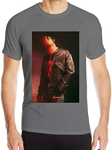 NDZZZ Unisex Customized Cool Travis Scott Cotton Short-Sleeved Shirt For Outdoor X-Large DeepHeather