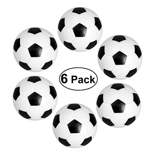 TOYMYTOY Table Soccer Footballs Replacements 32mm Mini Black/White Soccer Balls - Set of 6