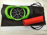 Apple Slicer plus free garlic peeler with bag- Stainless Steel Apple Corer- 8 Slices- with Sturdy Anti-Slip Silicone Handle for Comfortable Grip, Easy to Clean with Free Cleaning Brush- Enjoy!