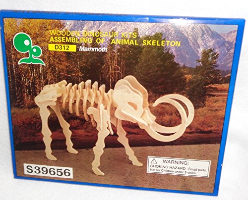 Wooden Dinosaur Kits Assembling of Animal Skeleton, Mammoth