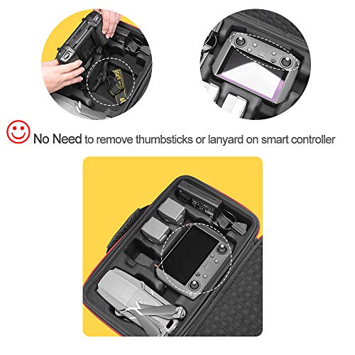 RLSOCO-Tasche-fuer-DJI-Mavic-Pro-2-Mavic-2-ZoomDJI-Smart-Controller-Smart-Fernsteuerung-fuer-Mavic-2-Zubehoer-SmartController-4-x-Batterien-Ladegeraet-Ladehub-Tablet-kann-TSA-Lock-setzen