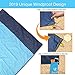 EAUOH Beach Blanket 6.8'x 6.5' Sand Proof Oversized Waterproof Family Beach Gear/Mat Foldable &Compact Machine Washable Quick Drying, Travel Pouch,6 Stakes&Loops and Carabiner