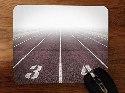 Track and Field Run Running Race Desktop Office Silicone Mouse Pad by Moonlight Printing