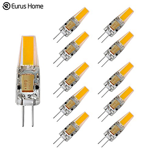 Classic Style Home 3 Watt G4 LED Bi-Pin Base 12V AC/DC Light Bulb 2700K Warm White Dimmable Waterproof T3 G4 Halogen 30W LED Replacement 10 Pack (3 W)