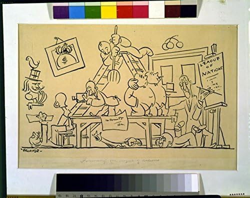 Photographs - Infinite Photographs Photo: Forming the League of Nations, President Woodrow Wilson, 1918, William Gropper Size: 8x10 (