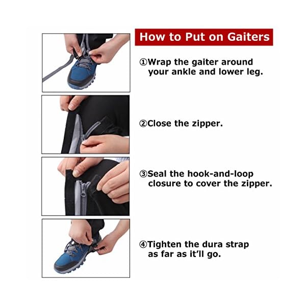 Macksi-Outdoor-Unisex-Waterproof-Camping-Hiking-Gaiters-High-Leg-Cover-1pair-with-a-Free-Shoe-Bag