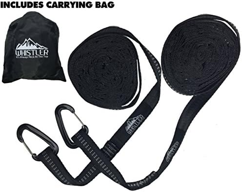 XL Easy Hang Camping Hammock Straps - Hammock Tree Straps Set Adjustable Heavy Duty 2000+Lbs - No Stretch 36 Loops Suspension System Kit - Camping Hammock Equipment Comes With 2 Free Carabiners