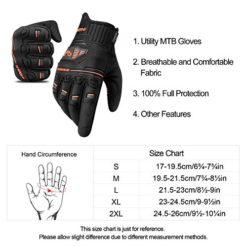 INBIKE MTB Mountain Bike Gloves 5MM Padded Dirt Bike Cycling Gloves