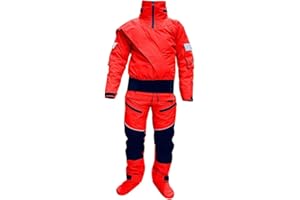 Men Hooded One-Piece Overall Paddling Drysuit Waterproof Canoeing Survival Rescue Clothes Kayak Dry Suits