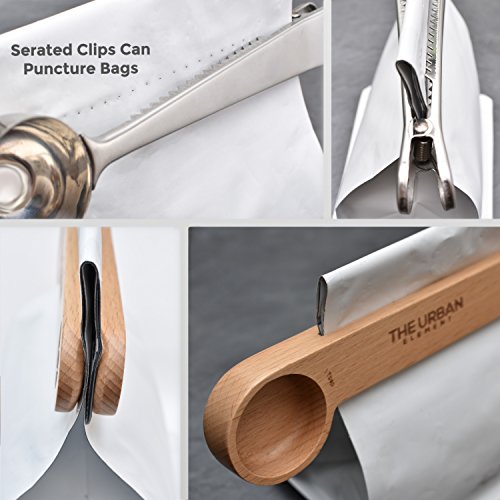 Wooden Coffee Scoop and Bag Clip 1 Tablespoon Solid Beech Wood