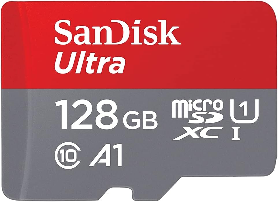 SanDisk 128GB microSDXC Card Adapter A1 App Perf Up to 120MB/s Class 10 UHS-I
