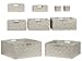 Sorbus Set of 9 Storage Baskets for Organizing, Mesh Hand-Woven Design, Linen Closet Organizers and Storage, Organizer Storage Baskets for Shelves, Variety Pack Organizers and Storage (Beige)
