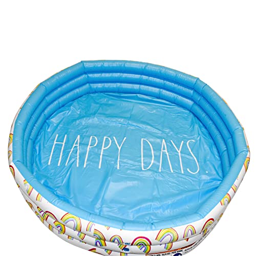 Coconut Float Rae Dunn x Mini Pool with Rainbow Graphics - Happy Days! Inflatab…